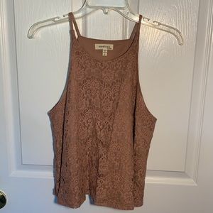 mauve lace top